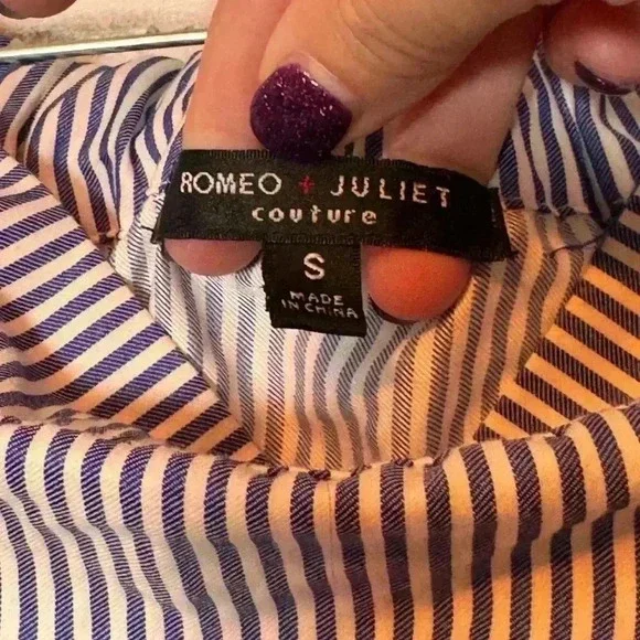 Anthropologie  Romeo & Juliet‎ Couture Embroidered Off Shoulder Dress Sz. Small - Picture 3 of 11